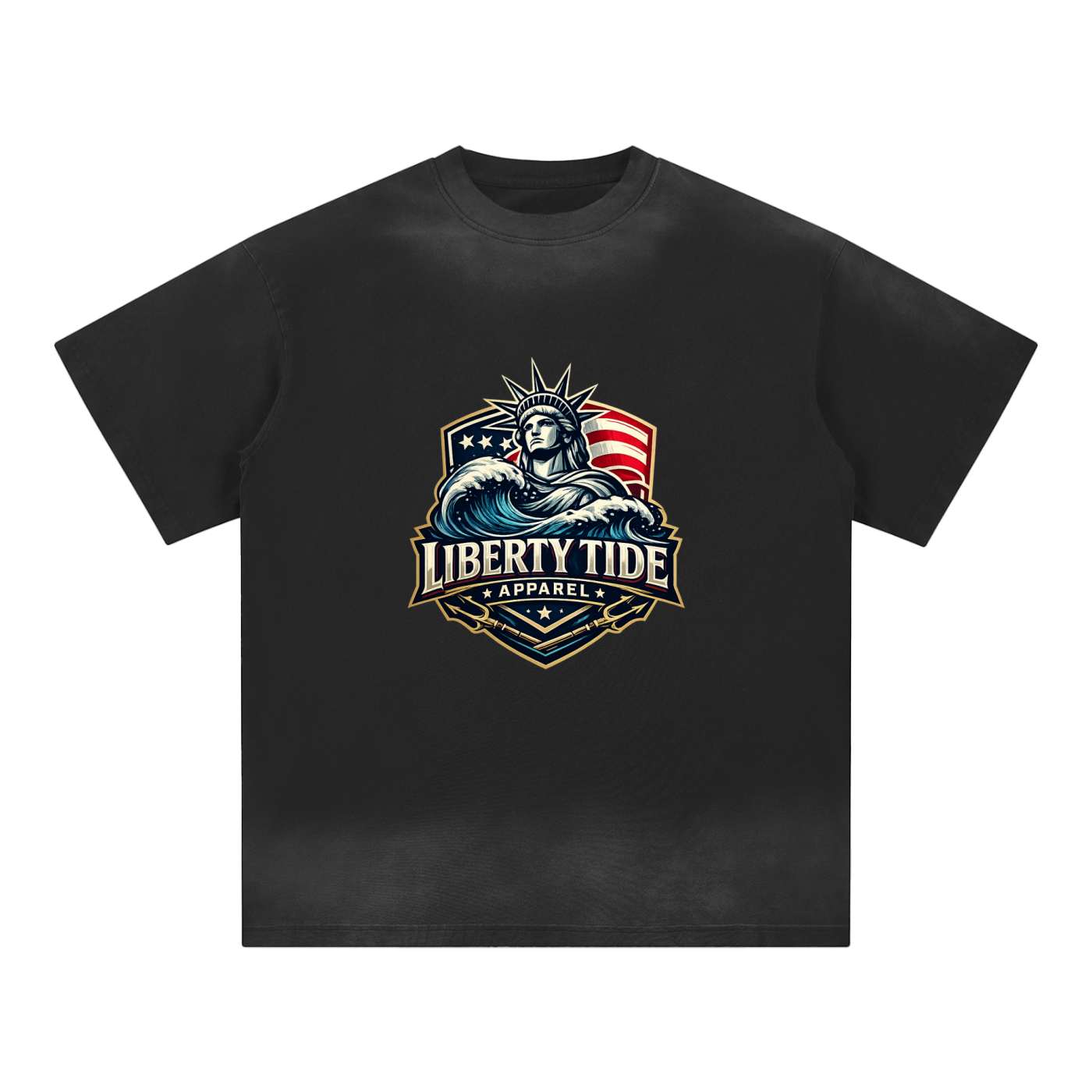 Petite Crew Neck Sunfade Edge T-Shirt