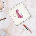 Pink Cheetah Trinket Tray
